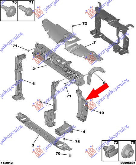 Mbajtës për Fenerë i metaltë vertikal