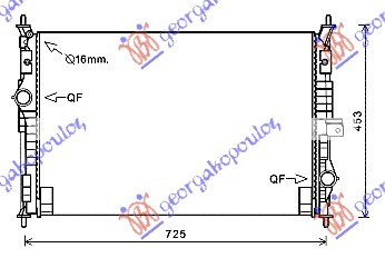Radiator për motor 1.6 HDI/1.6-2.0 BlueHDi (marsh manual/automatik) (me/pa kondicioner) (65x43.5x1.8)