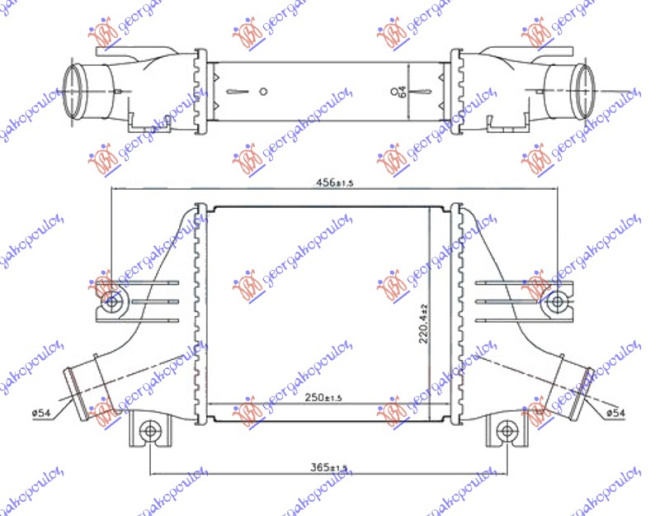 Interkuler 1.6-1.8 HDi dizel (250x220x64)