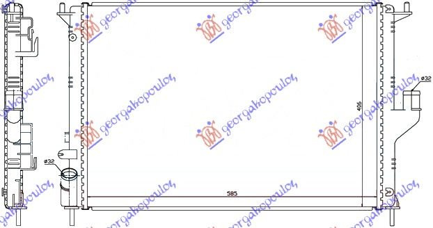 Radiator për motor benzinë/dizel (58x40)