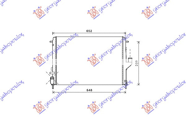 Radiator për motor benzinë - dizel (58x41)