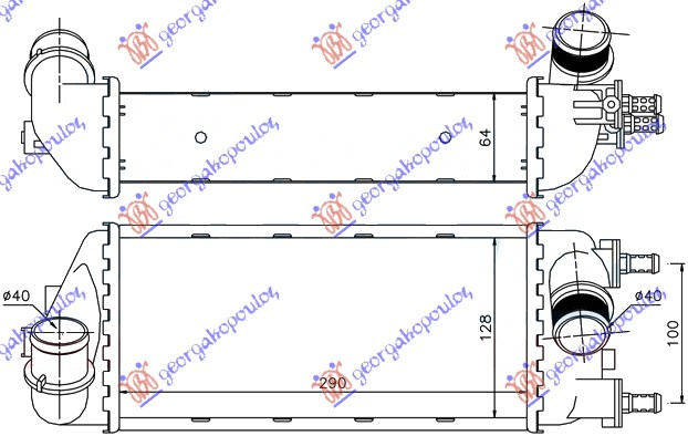 Interkuler 1,3 JTD -09 benzinë (29x13x6,5)