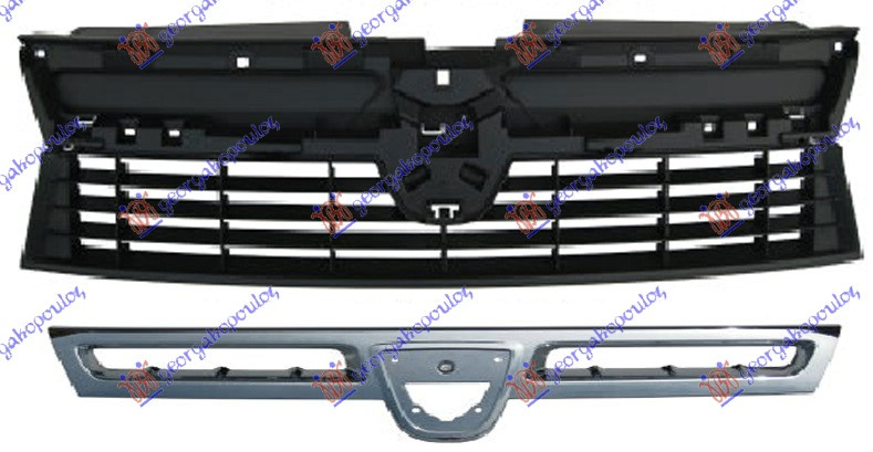 Maskë pvc/grilë me shirit krom -13