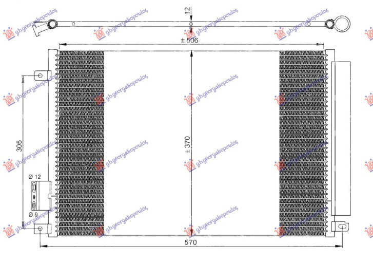 Radiator i kondicionerit 0.9 - 1.2 - 1.4 (8/16V) - 1,3JTD (51x37)