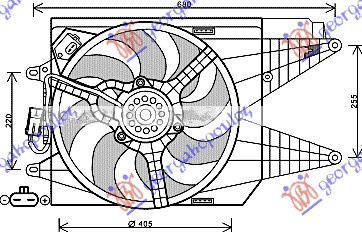 Ventilator komplet (ABARTH) (MAHLE BEHR PREMIUM LINE)