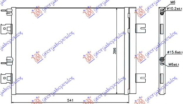 Radiator i kondicionerit 1,4-1,6 benzinë- 1,5 DCi (51x40)