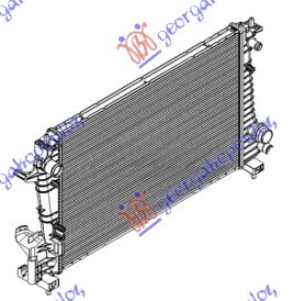 Radiator për motor 1,3 T.D (62x39.5x2,7) (marsh manual)