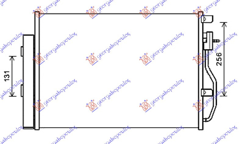 Radiator i kondicionerit 1,2i-1,4i-1,6 16V (56.5x39.5)