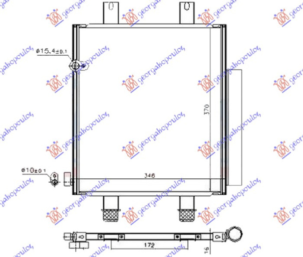 Radiator i kondicionerit 1,0i 12V (31,8x37)