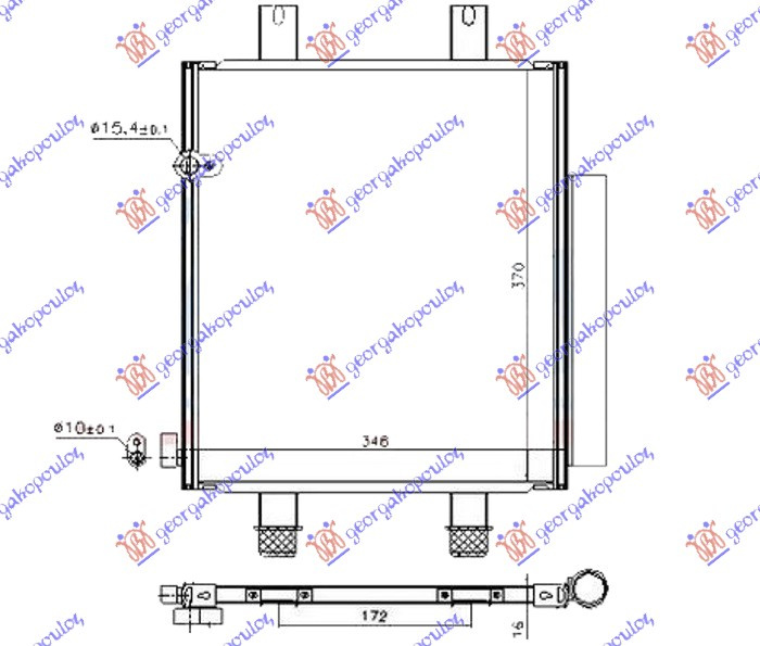 Radiator i kondicionerit 1,0i 12V (31,8x37)