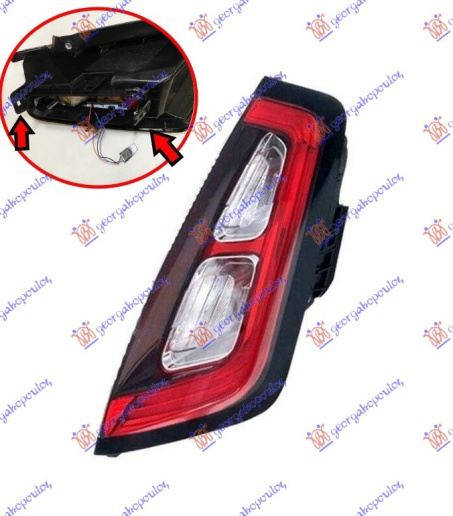 Dritë stop (LED) (pa mbajtëse llambash) (për modelet me mbajtës të shpejtë) (E)