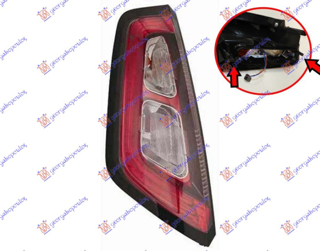 Dritë stop (LED) (pa mbajtëse llambash/për modelet me mbajtës llambash me vidë (sport)