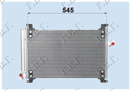 Radiator i kondicionerit 1.6 16V (53.5x34x1.6)