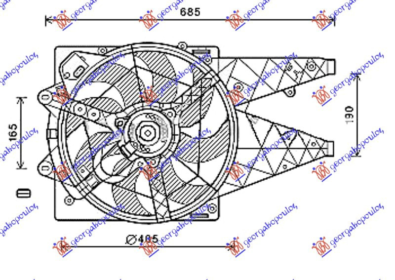 Ventilator komplet 1.3-1.6-2.0 JTD (pa kondicioner