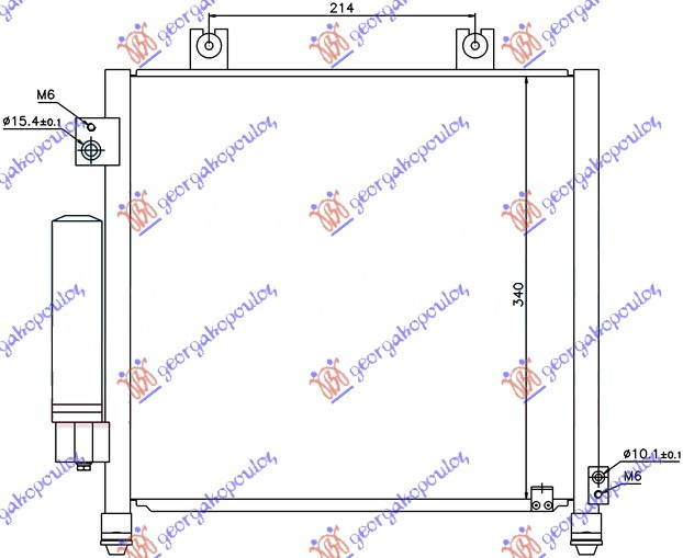 Radiator i kondicionerit -03 (39.7x34x1.6)