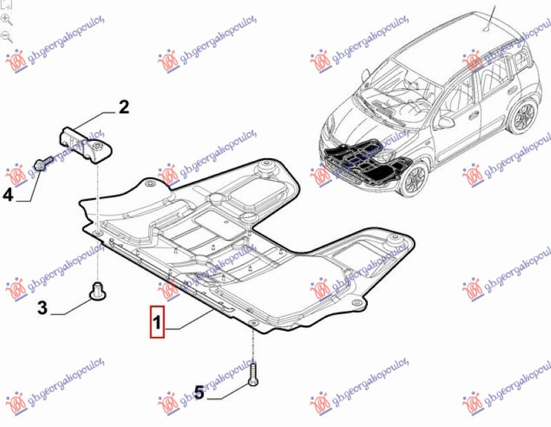Mbrojtës/kapak nën Motor 1.0 (Origjinal)