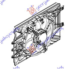 Ventilator komplet (pa kondicioner) 0.9-1.4T.-1,3JTD