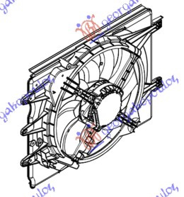 Ventilator komplet (pa kondicioner) 1.4i-16V