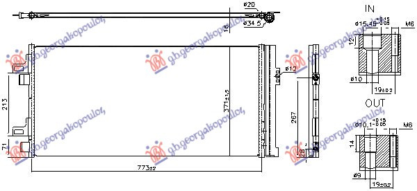 Radiator i kondicionerit 2.3 dizel MULTIJET (773x371x16)