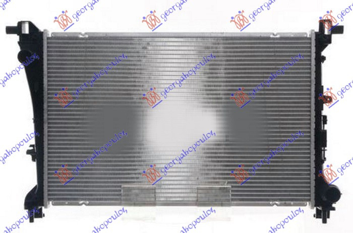 Radiator për motor 1.4/gaz (88KW) (marsh manual) benzinë - 1.3-1.6 MJTD (marsh manual) dizel (620x390x26)