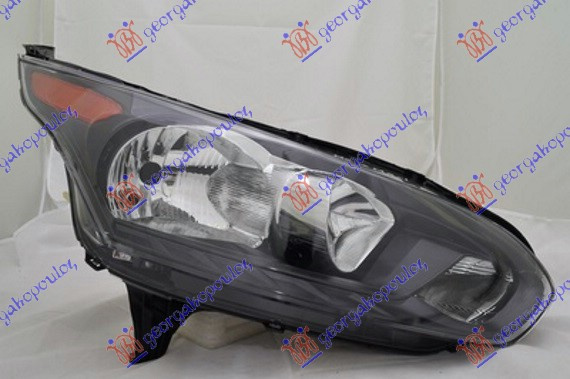 Fener elektrik e zezë ( dritë pulsuese transparente / brenda i verdhë) (E) (TYC)