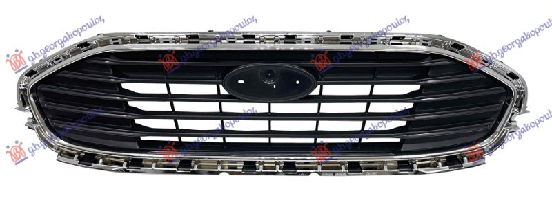 Maskë pvc/grilë me ngjyrë të zezë (me kornizë krom)