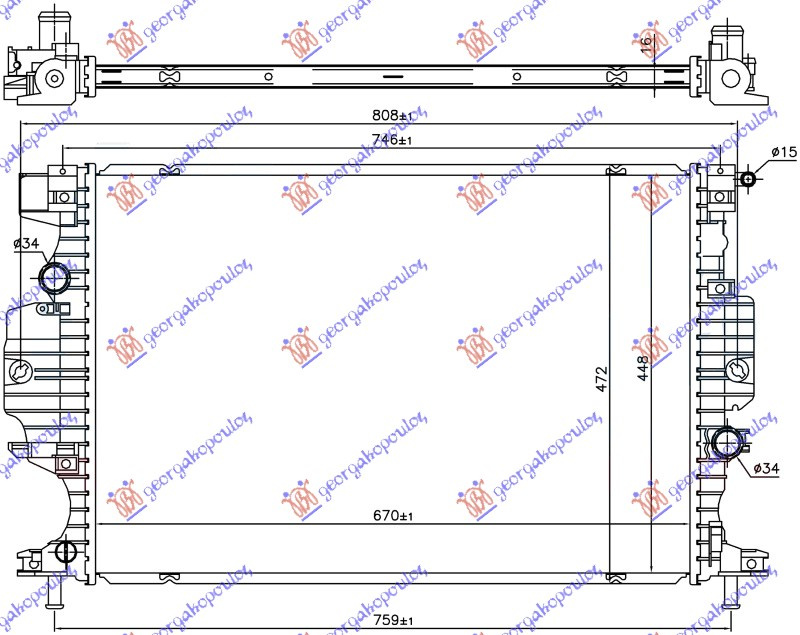 Radiator për motor 2.0 TDCi (T7C) dizel (marsh manual) (670x448)