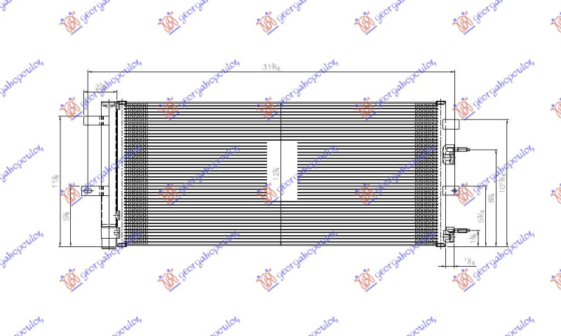 Radiator i kondicionerit benzinë/dizel (670x310x16)
