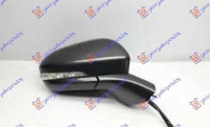Pasqyrë elektrike me ngrohje (elektrik-me palosje) (gati për ngjyrosje) (me drita pulsuese) +Dritë + këndi i vdekur) (gati për ngjyrosje)mbajtës) (xham asferik)