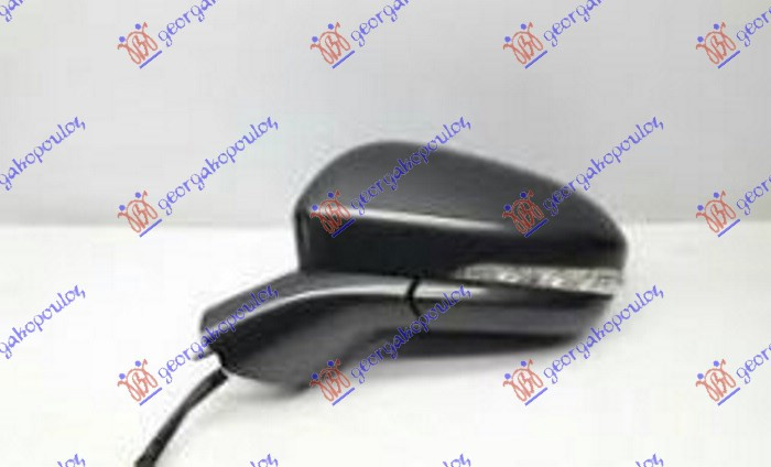 Pasqyrë elektrike me ngrohje (elektrik-me palosje) (gati për ngjyrosje) (me drita pulsuese) +Dritë + këndi i vdekur) (gati për ngjyrosje)mbajtës) (xham asferik)