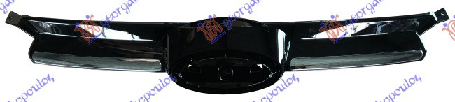 Maskë pvc/grilë me shirit krom (me ngjyrë të zezë me me shkëlqim)