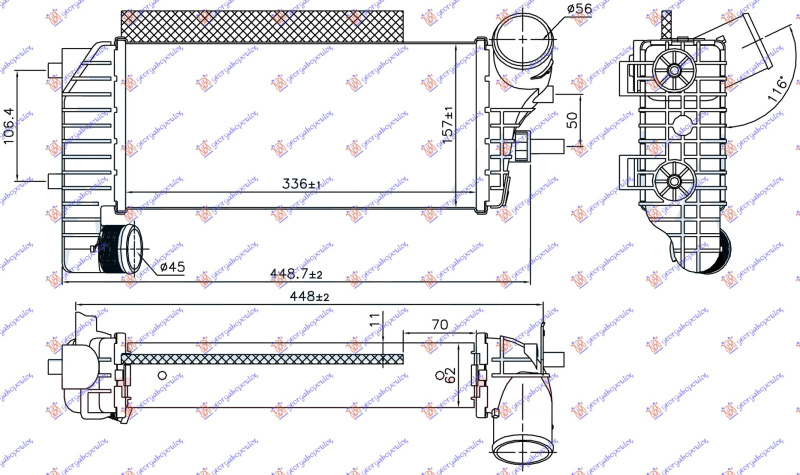 Interkuler 1.5-1.6 TDCI/ECOnetic (336x157x62)