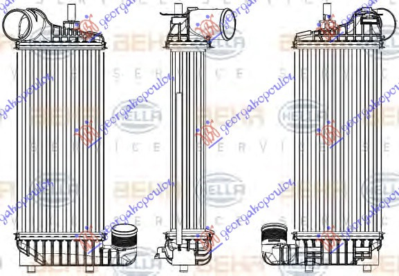 Interkuler 1.5-1.6 TDCI/ECOnetic (336x157x62) (MAHLE BEHR PREMIUM LINE)