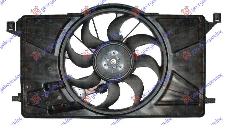 Ventilator komplet (i vetëm) 1.6 benzinë (390mm) (2 pinë) (me njësi kontrolluese)