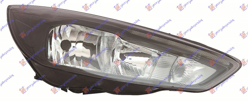Fenerë elektrik me ngjyrë të zezë (H7/H1) me LEDDritë ditore (E) (me motor) (DEPO)