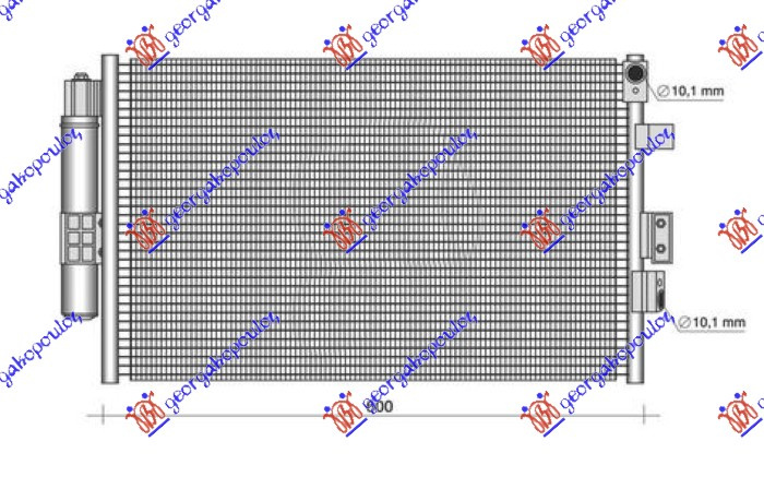 Radiator i kondicionerit 1.0 EcoBoost benzinë AUTO (599x350x16)