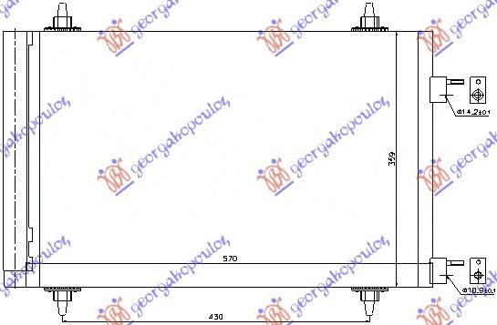 Radiator i kondicionerit benzinë/dizel (53,5x36,1)
