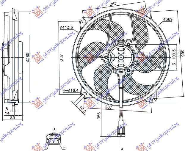 Ventilator komplet benzinë/dizel
