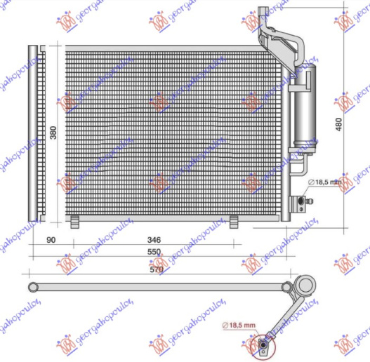 Radiator i kondicionerit 1.0 benzinë (570x357)