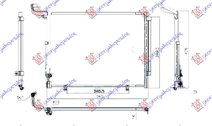 Radiator i kondicionerit 1.0 ecoBoost benzinë AYTOmatIC (565x414x16)
