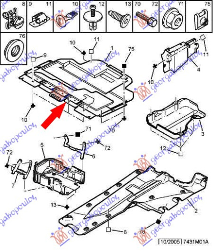 Mbrojtje/kapak nën motor dizel 1.6 - 2.0