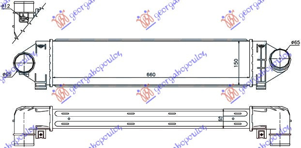 Interkuler 2.5 ST225/RS305/RS350 benzinë (660x150x65)