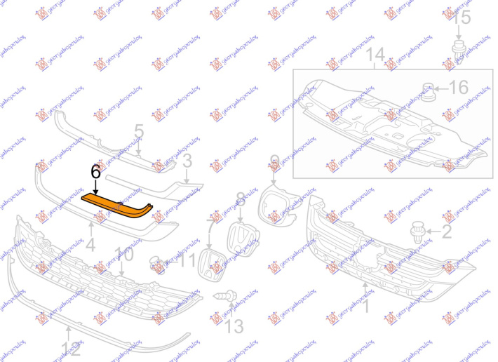 Shirit anësor pvc maskë / grilë e sipërme