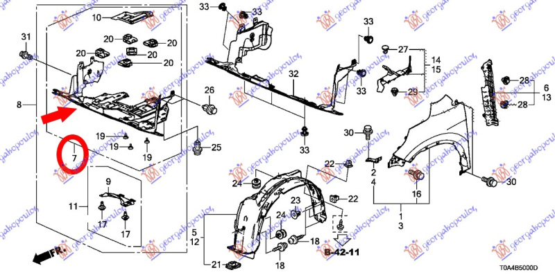 Mbrojtje/kapak nën motor 2.0 benzinë japonez