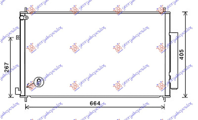 Radiator i kondicionerit 1.6-2.2 i-DTEC dizel (665x390x16)