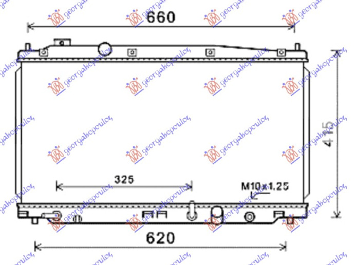 Radiator për motor 1,3 i hibrid (35x68x16) (marsh automatik) (KOYO)