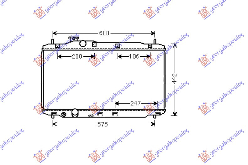 Radiator për motor 1,8i-16ViVTEC (37,5x67x1,6) (marsh automatik)