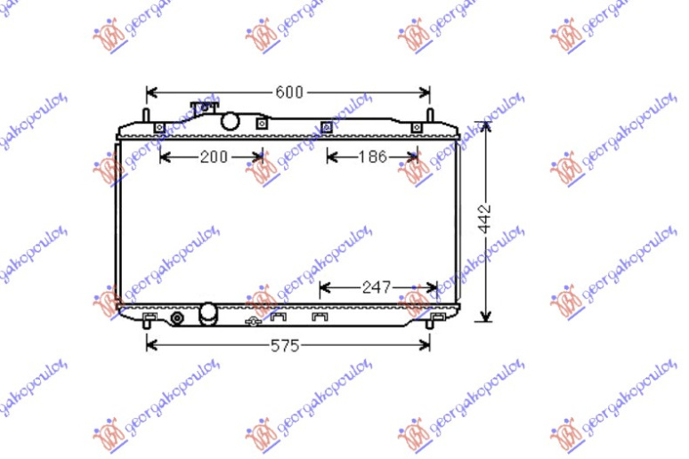 Radiator për motor 1.8i-16ViVTEC (37.5x67x1.6) (marsh automatik) (KOYO)