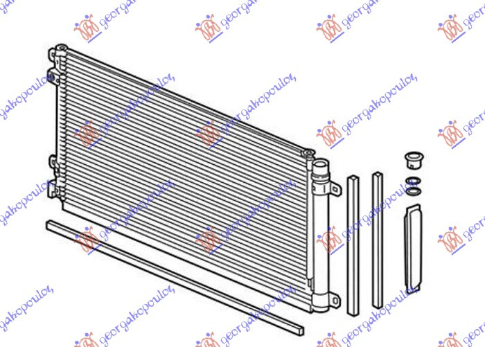 Radiator i kondicionerit 1.0-1.5 VTEC benzinë (665x305x12)