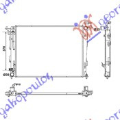 Radiator për motor 1.6-2.0 benzinë (marsh automatik) (630x470x16) (çek)